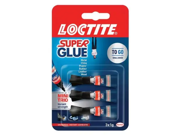 Loctite Super Glue Original Mini Tube Trio, 3 x 1g