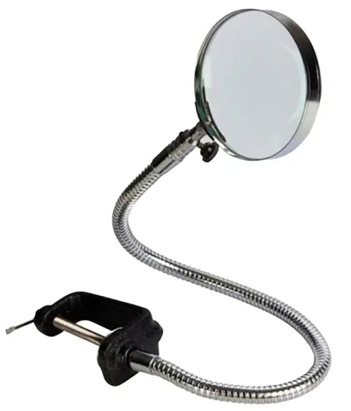 Velleman 3x Flexible Gooseneck Magnifier, 510mm Arm, Bench Mount