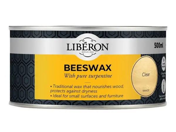 Liberon Beeswax Paste Clear 500ml for Wood