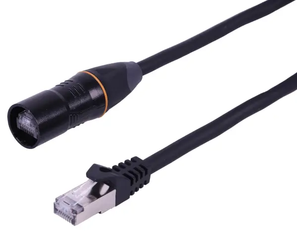 Pulse RJ45 with Protective Shell to RJ45 Cat6 SFTP Stage Lead - 2m