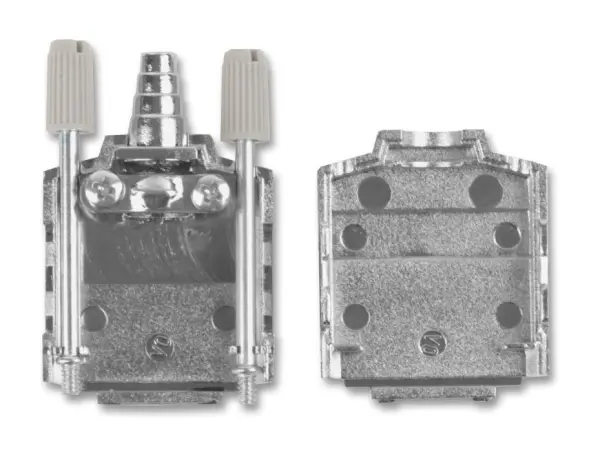 MH CONNECTORS 9-Way Metalised Plastic D-Sub Hood, Top Entry