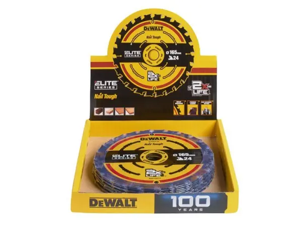 DeWALT 24T ELITE™ 시리즈 165mm 톱날 세트 (10개입)