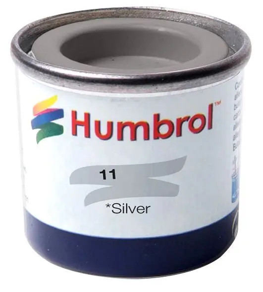 Humbrol Silver Metallic Enamel Paint No 11 14ml