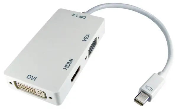 PRO SIGNAL - Adaptateur Mini DisplayPort vers HDMI, DVI et VGA, Prise en charge