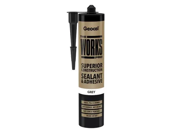 Geocel THE WORKS PRO Kit & Lijm, Grijs, 290ml