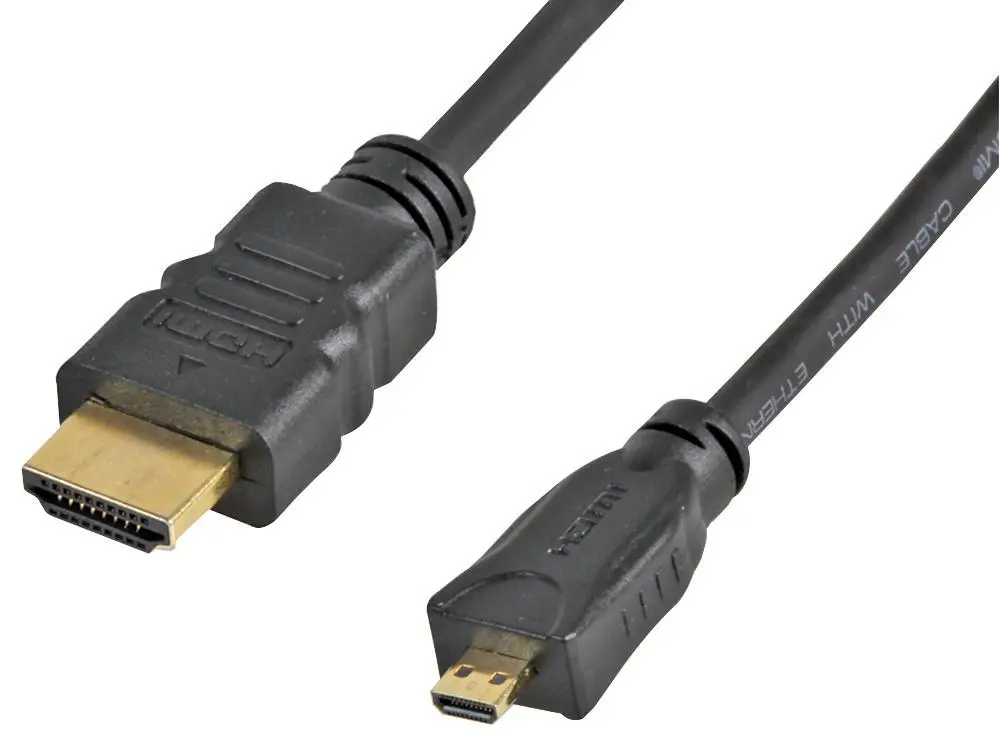 PRO SIGNAL Cabo HDMI 4K Alta Velocidade, Micro D para HDMI, 1m Preto