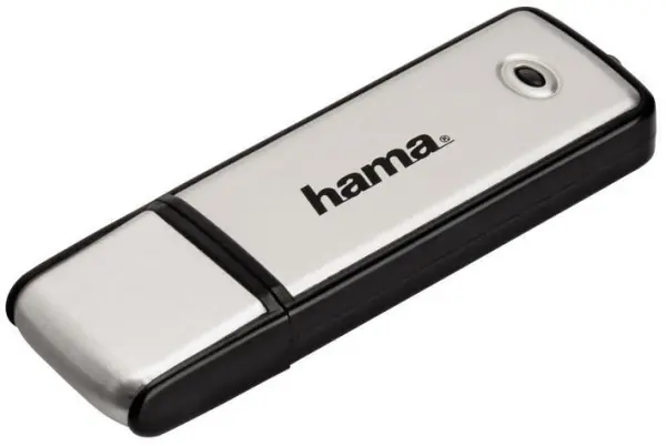 HAMA USB 2.0 flash disk 16GB, stříbrná/černá, 10MB/s