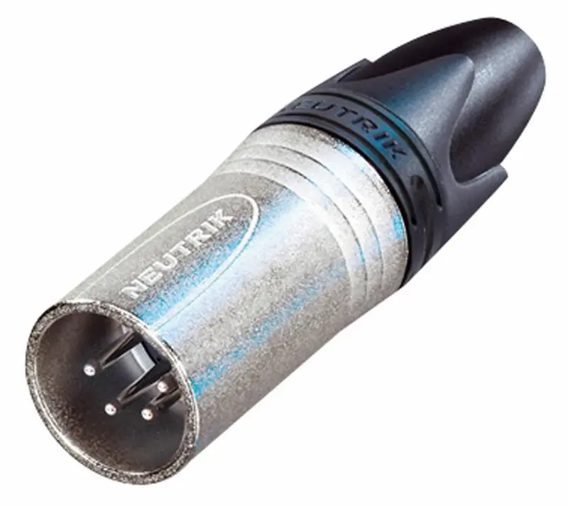 NEUTRIK Conector XLR Macho 4 Polos NC4MXX, Carcasa de Níquel