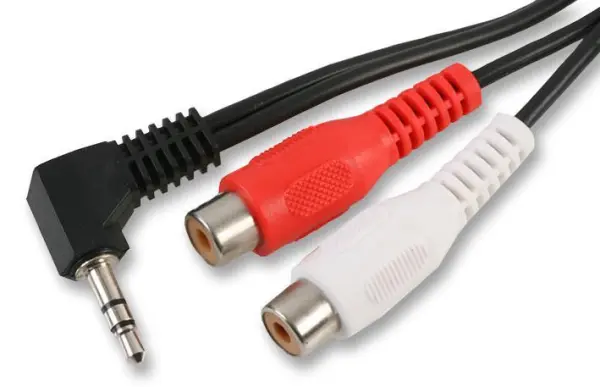 Câble audio PRO SIGNAL 3,5 mm Jack stéréo vers 2x RCA, 1,8 m Noir