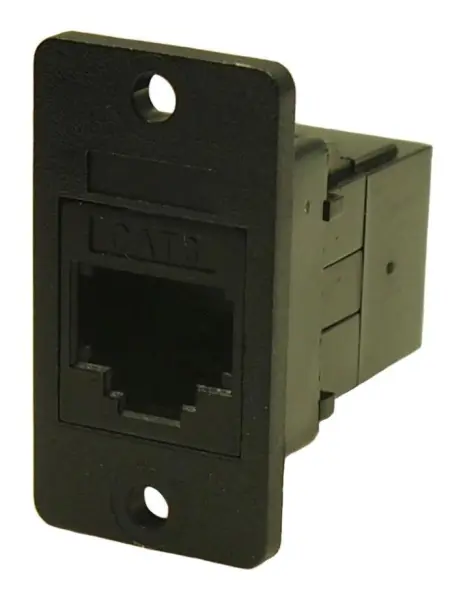 CLIFF Smalle CAT 3 RJ11 naar RJ11 Doorvoerverbinder, Zwart, 3,2mm