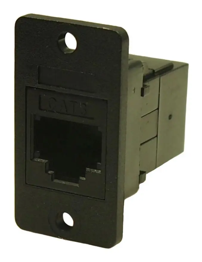 CLIFF Slim CAT 3 RJ11 to RJ11 Feedthrough Connector, Black, 3.2mm