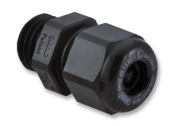HUMMEL Nylon Cable Gland, M20x1.5, 10-14mm, IP68, Black, Pack of 50