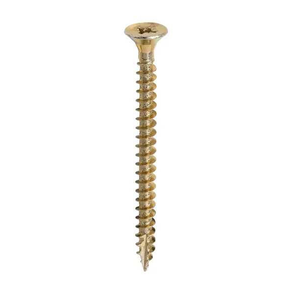 Timco Double Countersunk Multi-Purpose Screws, PZ, Yellow, 4.5x55mm (200 Pack)