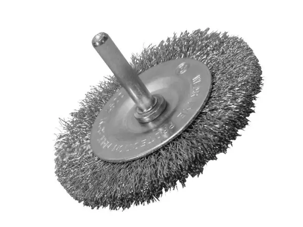 Faithfull 75mm Wire Brush with 6mm Shank, Crimped Steel