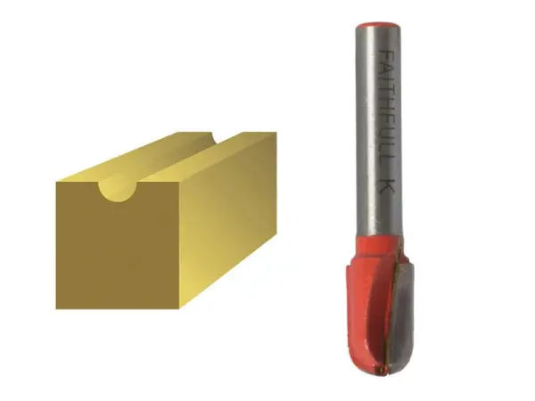 Faithfull TCT Radius Router Bit - 5.0mm x 18mm, 1/4in Shank