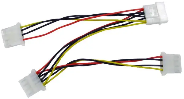 RARAION Cable de Alimentación Interna 4-Pines 5.25” Macho a 3 Hembra, 150mm