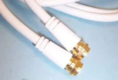 Pro Signal כבל לוויין F Plug ל-F Plug, לבן, 2 מטר