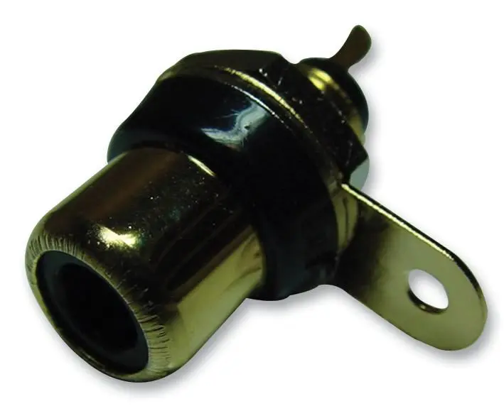 PRO SIGNAL 2-Pols Phono-aansluiting, Zwart & Goud Gekleurd