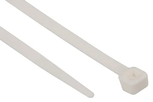 CONCORDIA TECHNOLOGIES V0 Grade Cable Ties, White, Pack of 100 - 200mm x 4.8mm