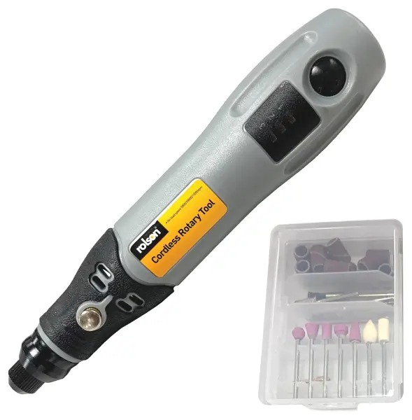 Rolson Tools 3.6V USB Rechargeable Cordless Rotary Tool Set, 33 Piece, 240g