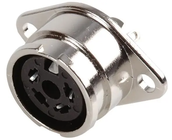 PREHKEYTEC 4-Pin DIN Chassis Socket, Panel Mount