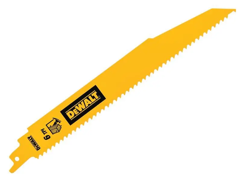 DeWalt Bi-Metal Wood Demolition Blade, 228mm x 6 TPI (Pack of 5)