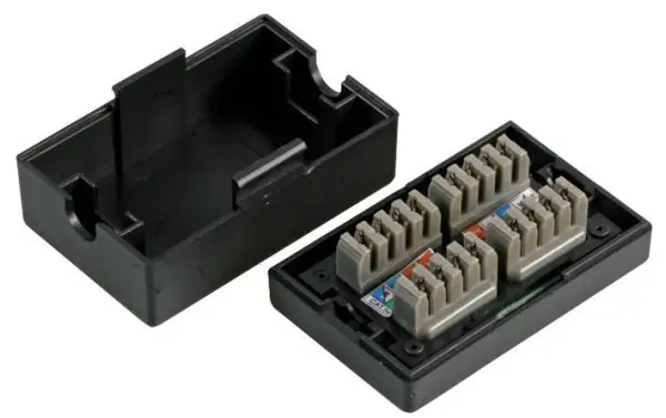 TUK Cat5e Connection Box, Black