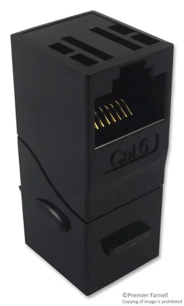 Neutrik RJ45 Cat6 Panel Mount Feedthrough Adaptor, Metal D-Shape