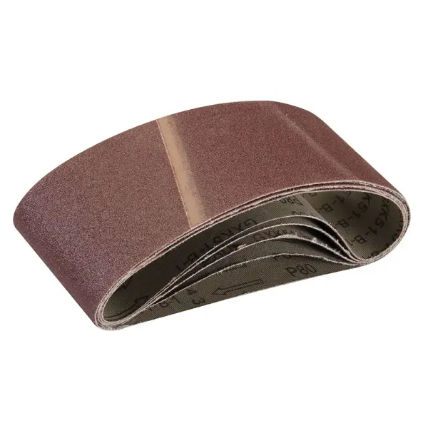 Silverline Pack de 5 Bandas de Lijado 75 x 457mm - Grano 80 Óxido de Aluminio
