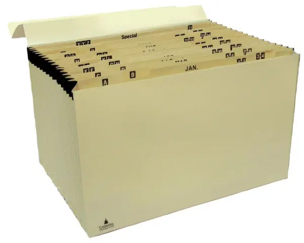 CATHEDRAL Carpeta Expansible 16 Bolsillos Tamaño Folio, Manila, 360mm