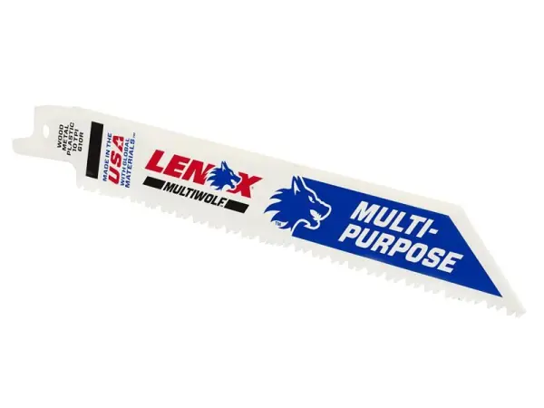 LENOX MultiWolf 152mm Reciprozaagbladen, Golfrand, 10 TPI (Verpakking van 25)