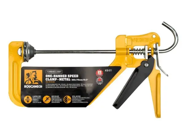 Roughneck TurboClamp One-Handed Speed Clamp, Metal Jaws, 150mm (6in)