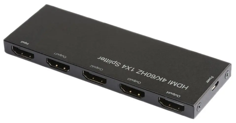 PRO SIGNAL 1x4 4K HDMI Cascading Splitter with Built-in Scaler