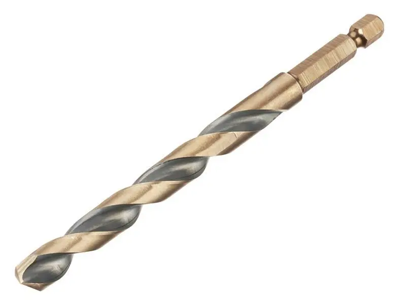 DEWALT Punta per Trapano Esagonale HSS-G Nera e Oro, 9.0mm, Codolo 1/4in