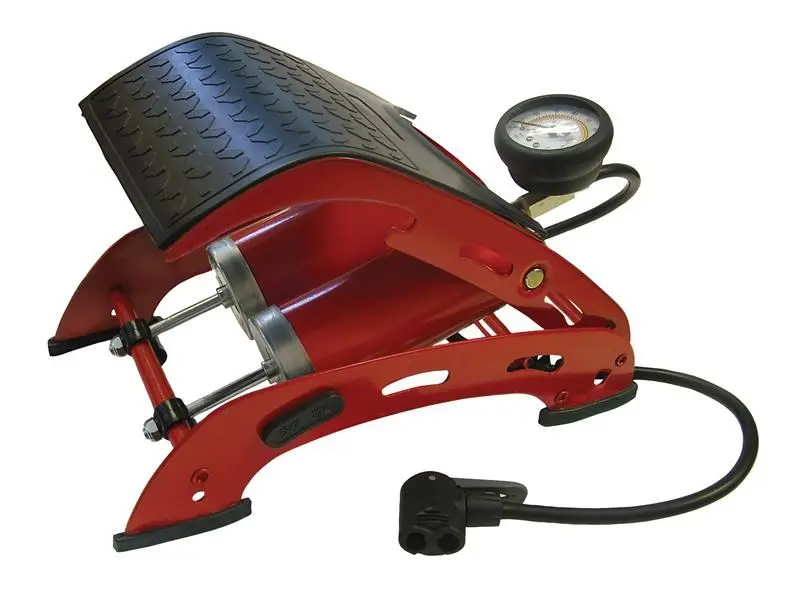 Faithfull Double Cylinder Foot Pump with Gauge