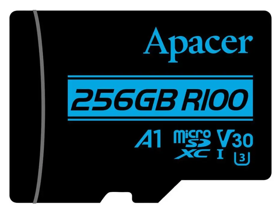 Apacer 256GB MicroSDXC Card R100 UHS-I U3 Class 10, 100MB/s