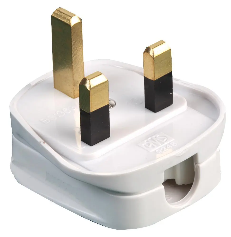 PRO ELEC - Palam Utama UK 13A dengan Pegangan Kord Quickfit, Putih, Kotak 20