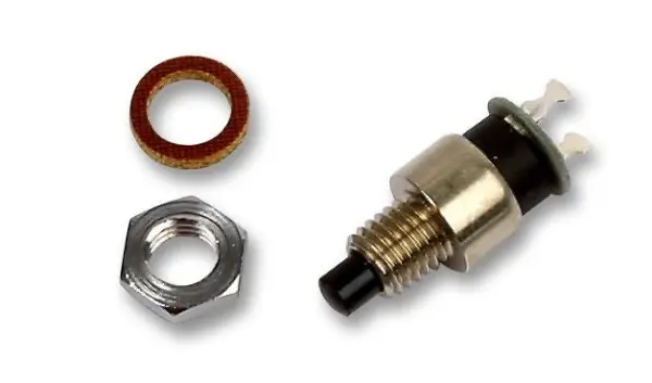 BULGIN MP0016 SPST-NO Momentary Push Switch, Black