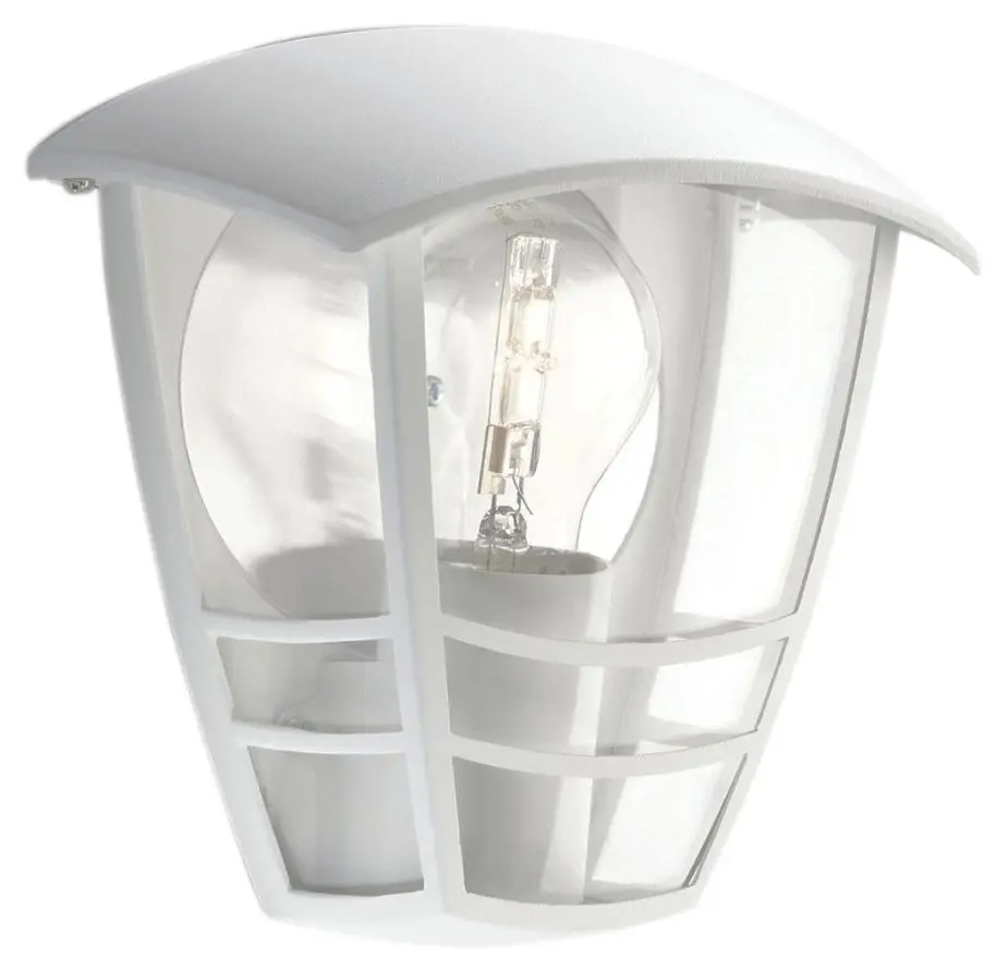 Philips Creek Wall Light, 60W, E27, IP44, White, Dimmable