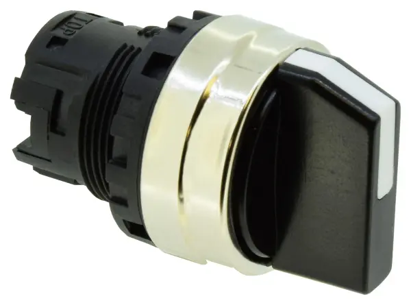 IDEC Momentary 3-Position Switch Selector, Black Metal, 22mm