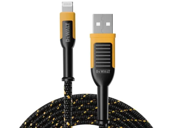 DEWALT Reinforced Charging Cable - USB A to Lightning®, 1.2m (4ft)