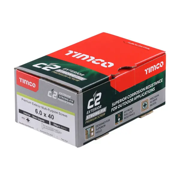 Timco Vis C2 Extérieure Strong-Fix PZ CSK - 6,0 x 40