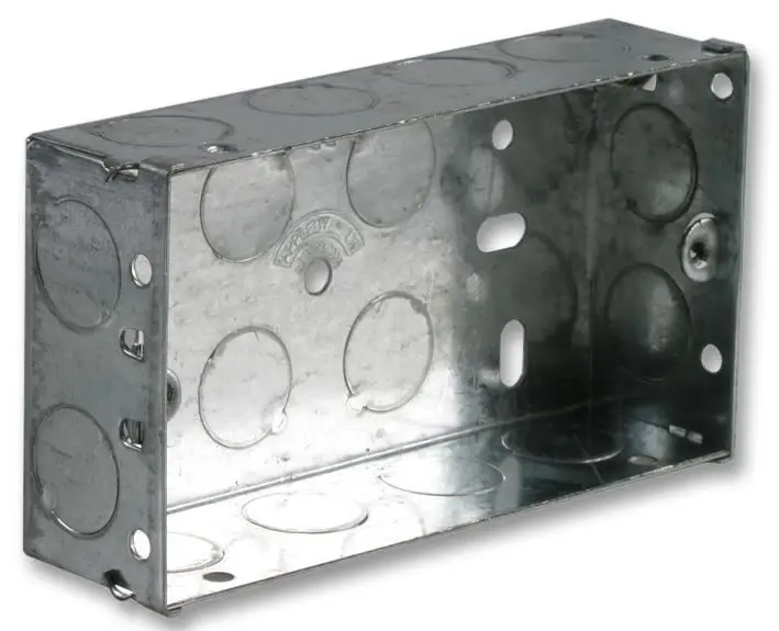 Pro Elec Double Metal Back Box, 35mm, Steel