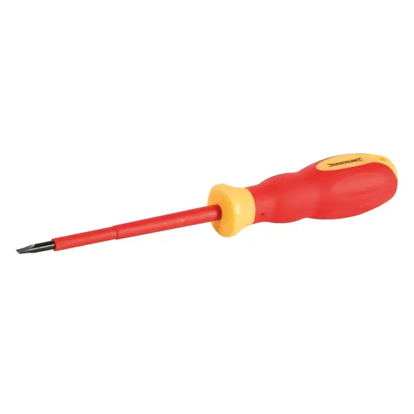 Silverline VDE Soft-Grip Slotted Screwdriver, 0.8x4x100mm