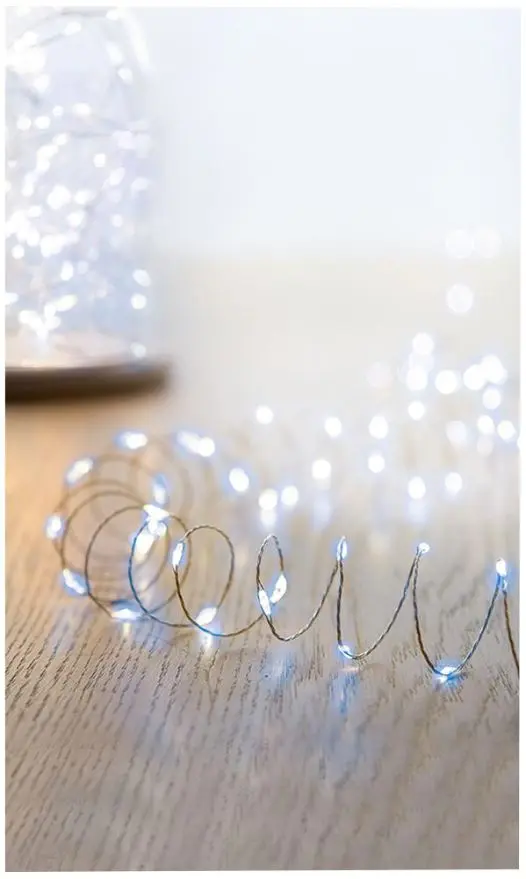 RARAION Luces Navideñas de 200 LED en Alambre Flexible, Blanco, 10m