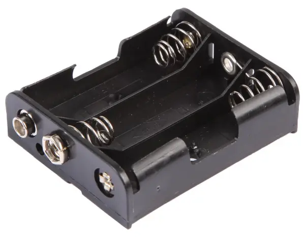 Multicomp Pro 3x AA Battery Holder Coil Spring Contact, Snap Fit