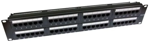 PRO SIGNAL Panel de Conexiones 48 Puertos 2U Cat5e para Rack