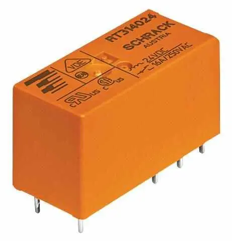 SCHRACK TE Connectivity PCB Relay, DPDT, 115V AC, 8A