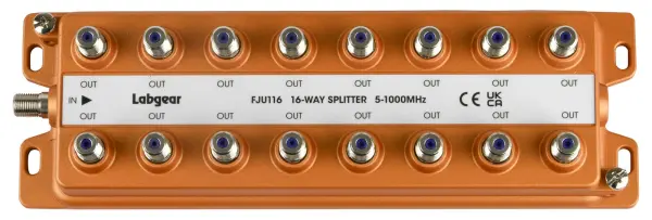 Labgear UHF TV Signal Splitter, 16 Way, 5-1000MHz