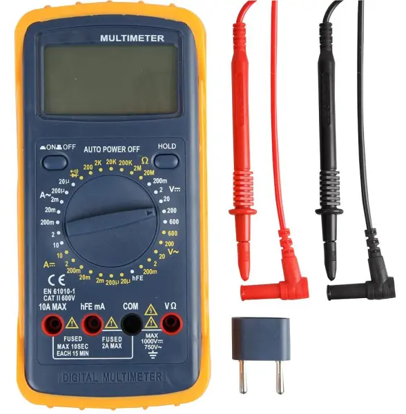 Duratool מולטימטר דיגיטלי 600V AC/DC עם תצוגת LCD